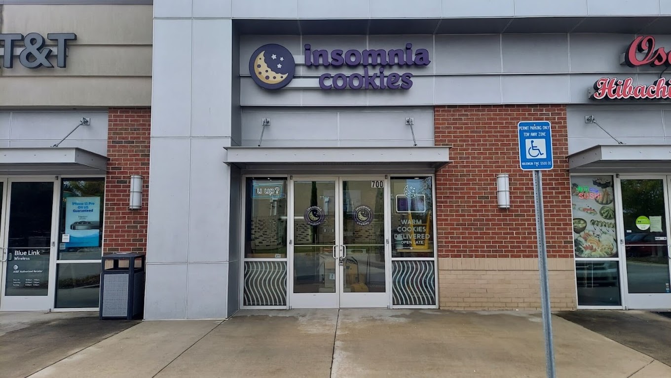 Insomnia Cookies storefront, Macon, GA